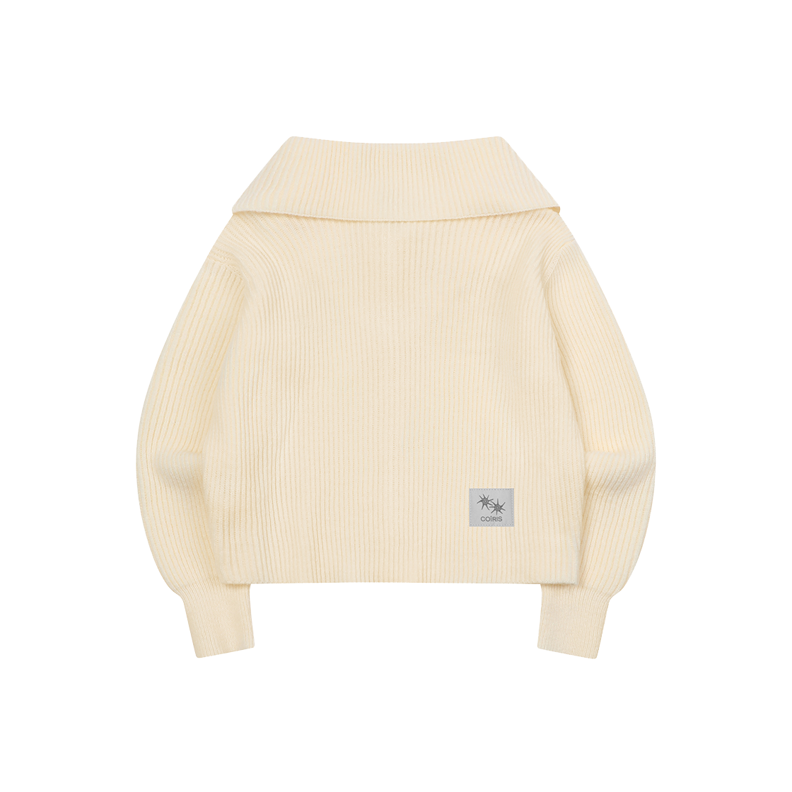 코이리스 오비아 카라넥 니트 집업 크림(Coiris Ovia Collar-Neck Knit Zip-Up Cream) - 2