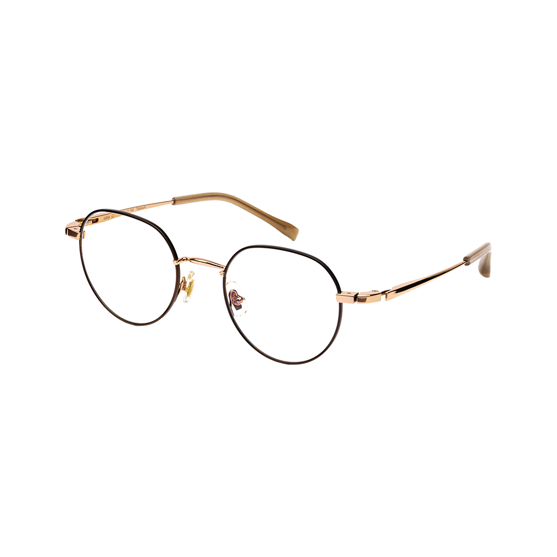 테츠오아이웨어 하나 메탈테 C2 브라운 & 로즈 골드(TETSUO EYEWEAR Hana C2 Brown & Rose gold) - 2