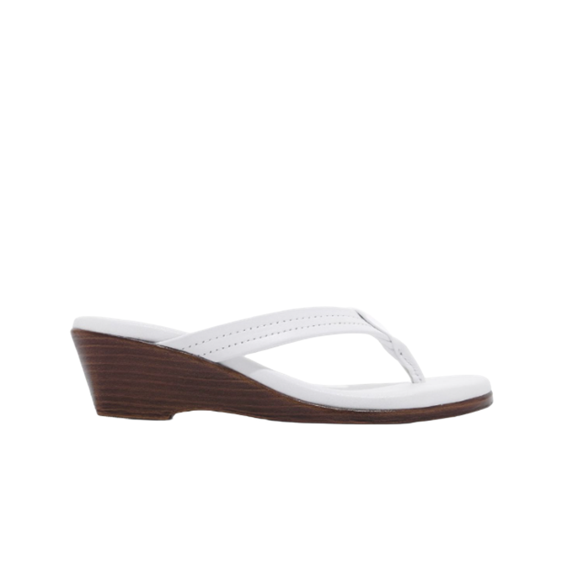 (W) 아일랜드 슬리퍼 클래식 레더 웨지 샌들 화이트((W) Island Slipper Classic Leather Wedge Sandals White)