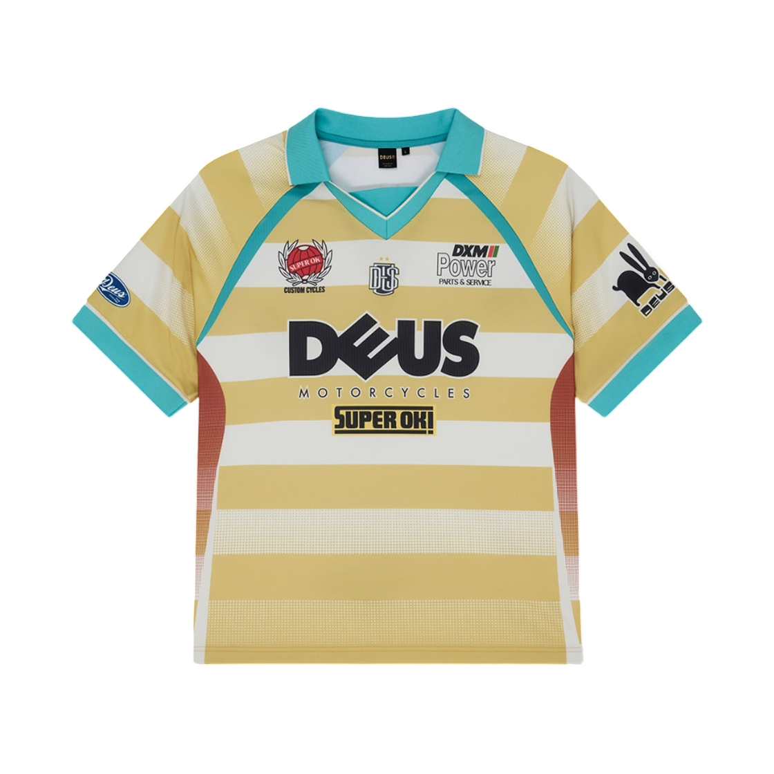 - Deus Ex Machina Stripe S/S Moto Jersey Yellow