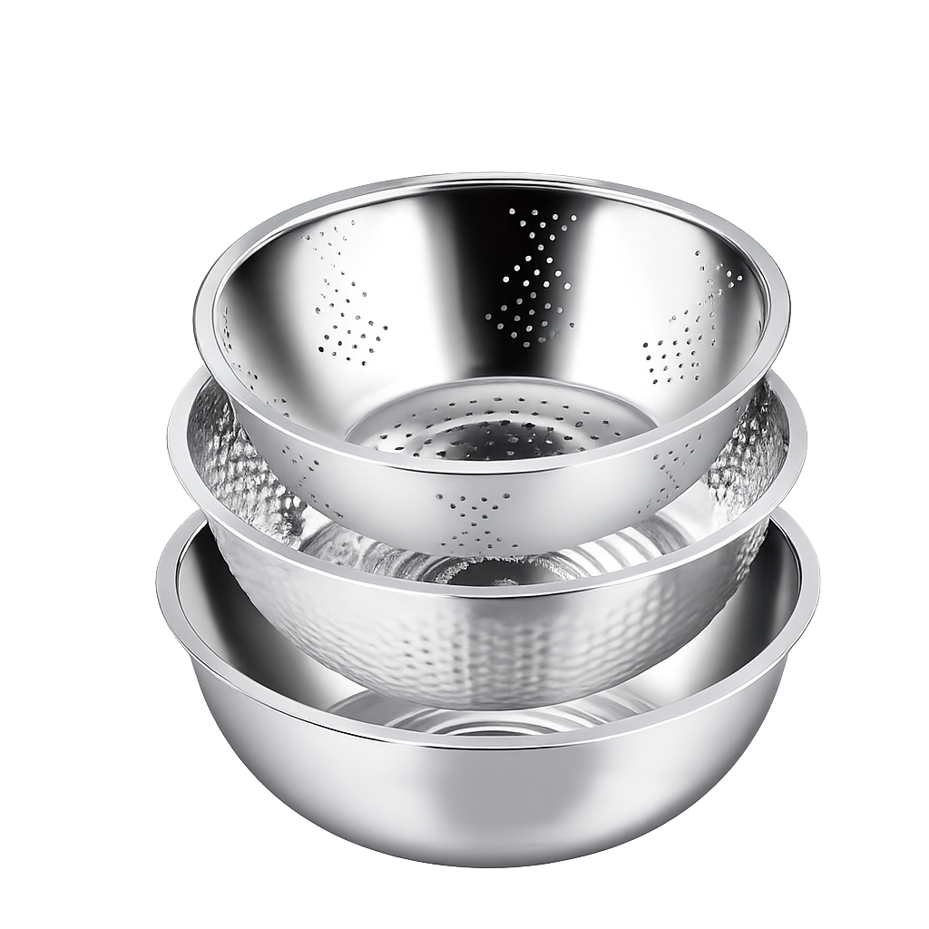 라헨느 더 퀸 포토프 스테인레스 믹싱볼 3종 세트(Laheine The QweenPotaufeu Stainless Steel Mixing Bowl 3set)
