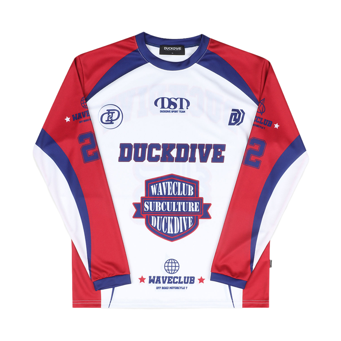 덕다이브 오프로드 메쉬 롱슬리브 레드(DUCKDIVE Offroad Mesh Long Sleeve Red)