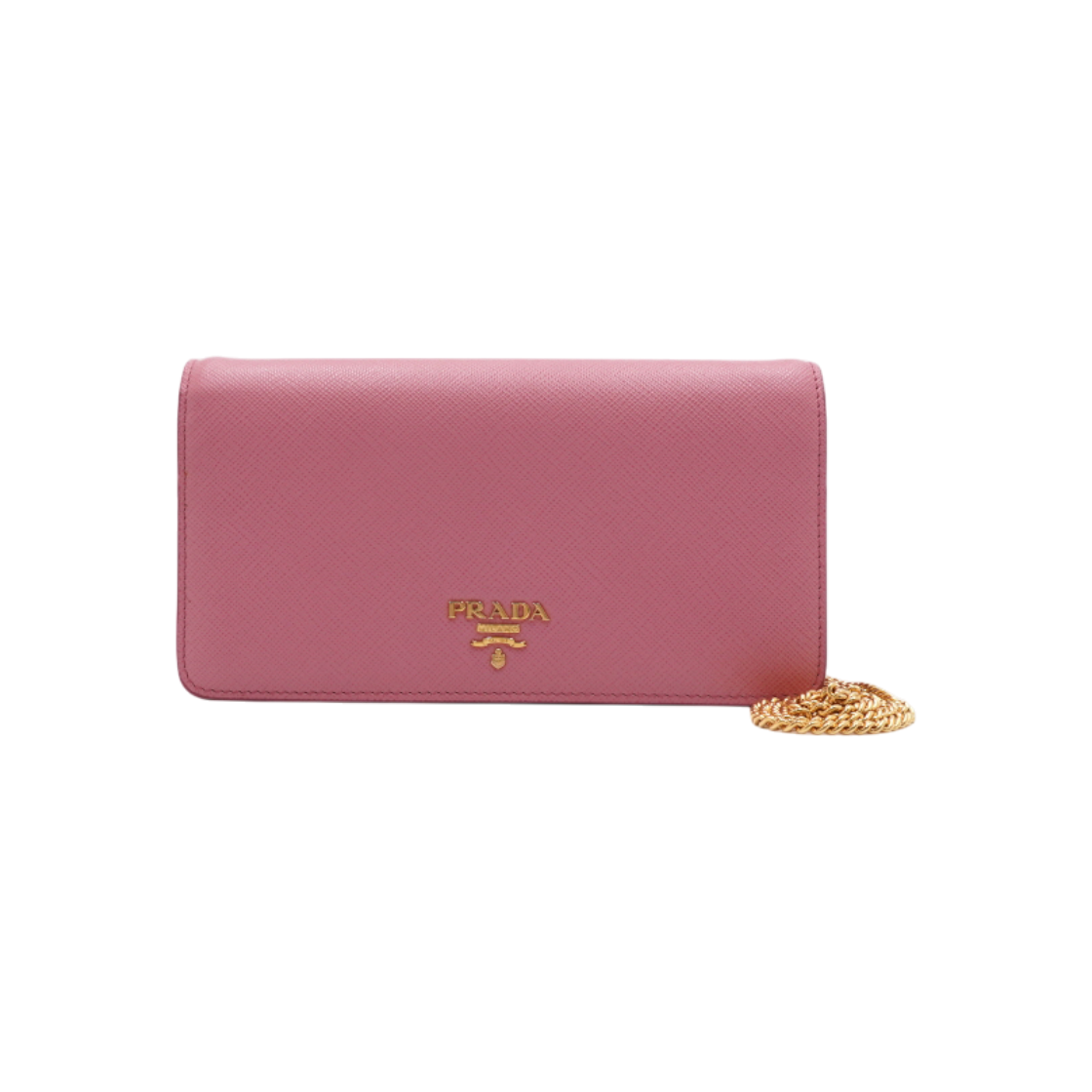 프라다 1ZH029 핑크 사피아노 파우치 금장 체인 WOC 크로스백aa64389(Prada 1ZH029 Pink Saffiano Pouch Gold Chain WOC Crossbody Bag)