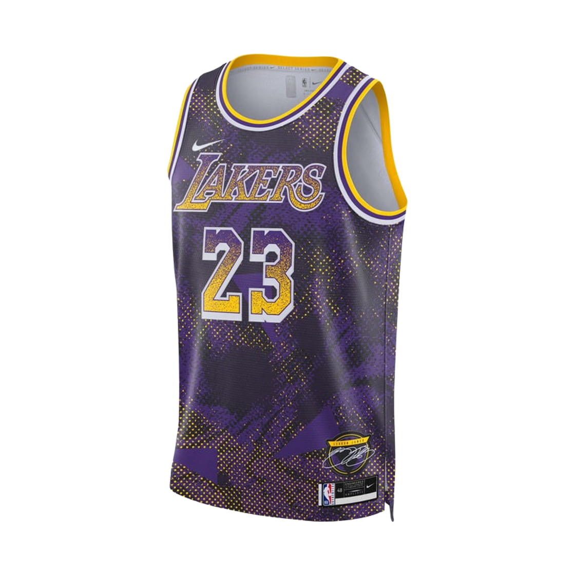 HJ4066-504 Nike LeBron James Los Angeles Lakers 2025/26 Select Series Dri-Fit NBA Swingman Jersey Field Purple White (HJ4066-504) (Marking Ver.)