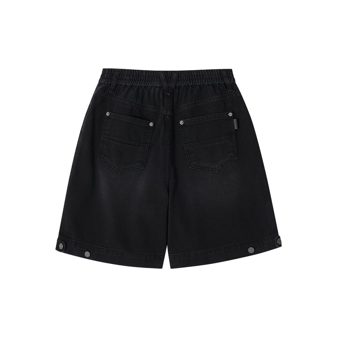 (W) 송지오 레벨 볼륨 데님 쇼츠 블랙((W) SONGZIO Level Volume Denim Shorts Black) - 2
