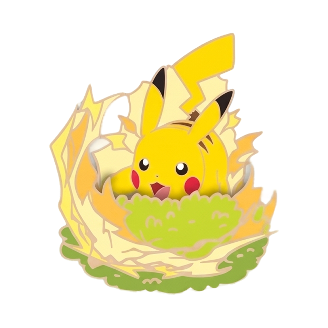 포켓몬 x 이삭토스트 메탈 뱃지 피카츄 (개봉)(Pokemon x Isaac Toast Metal Badge Pikachu (Opened))