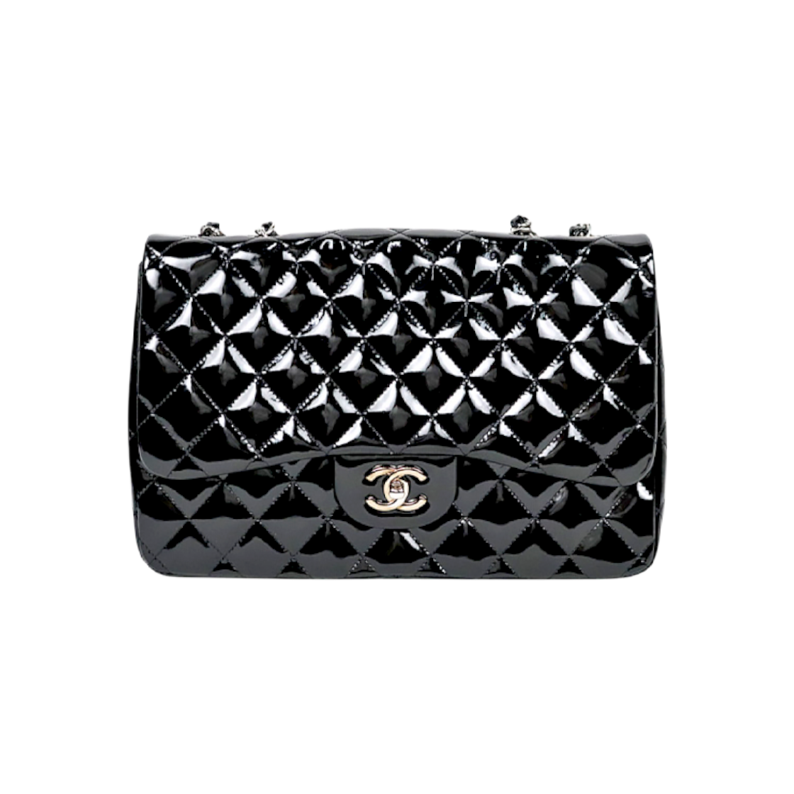 샤넬 블랙 페이던트 라지 클래식 C-A59091T(Chanel Black Patent Large Classic C-A59091T) - 1