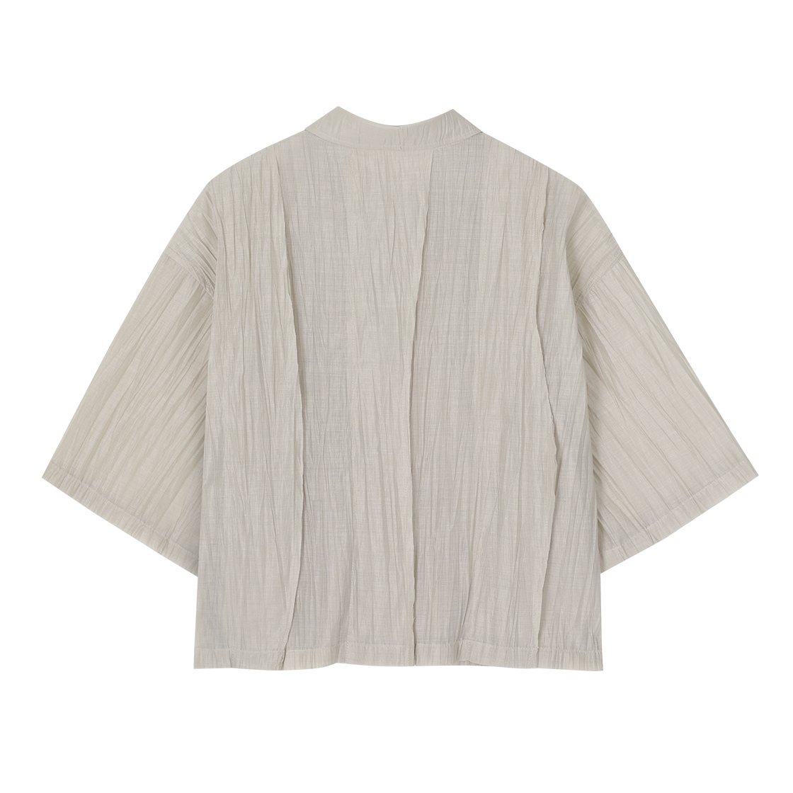 (W) 송지오 컬렉션 폴립티크 크리스 하프 셔츠 라이트 베이지((W) SONGZIO COLLECTION Polyptych Crease Half Shirt Light Beige) - 2