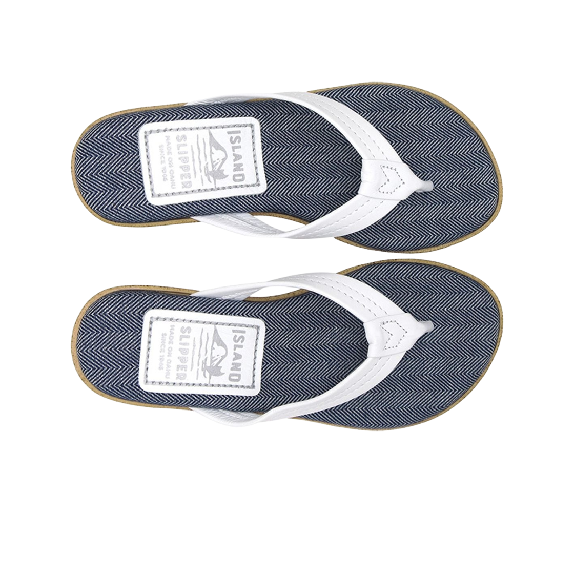 (W) 아일랜드 슬리퍼 클래식 레더 웨지 샌들 헤링본 화이트((W) Island Slipper Classic Leather Wedge Sandals Herringbone White) - 2