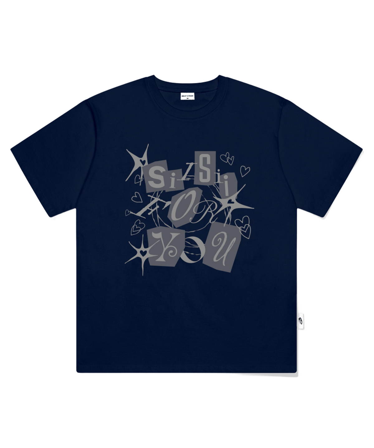 P261OTS033NV pagesiisii SiiSii For You Print Short Sleeve T-Shirt Navy