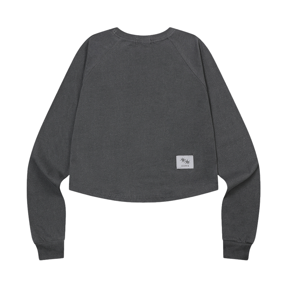 코이리스 다이론 피그먼트 나그랑 크롭 굴림 롱 슬리브 티 차콜(Coiris Dylon Pigment Raglan Long Sleeve T Charcoal) - 2