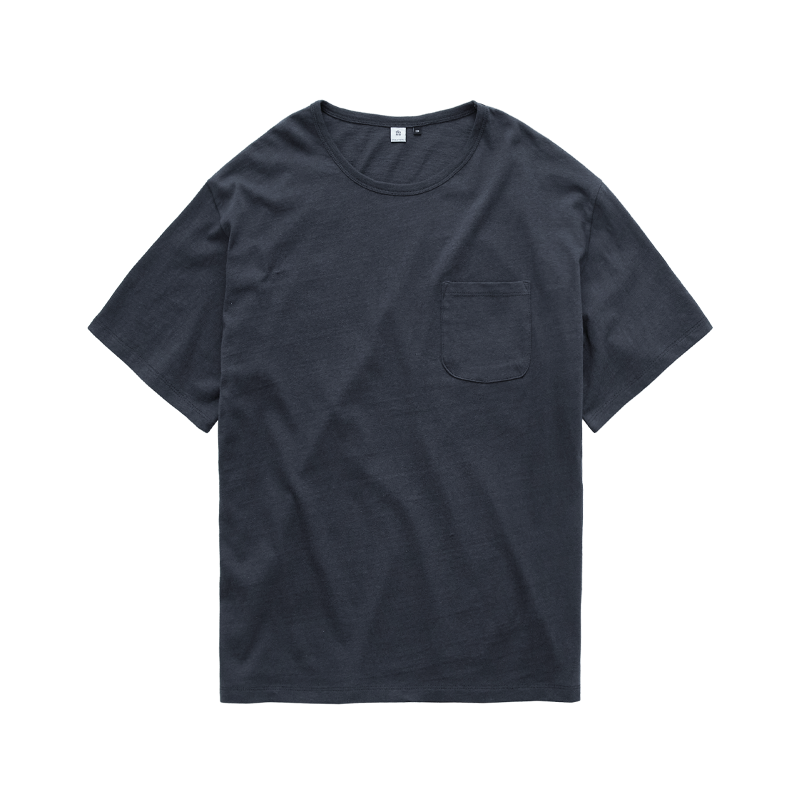 폴리테루 텐지쿠 포켓 티셔츠 차콜 네이비(Polyteru Tenjiku Pocket T-Shirt Charcoal Navy)