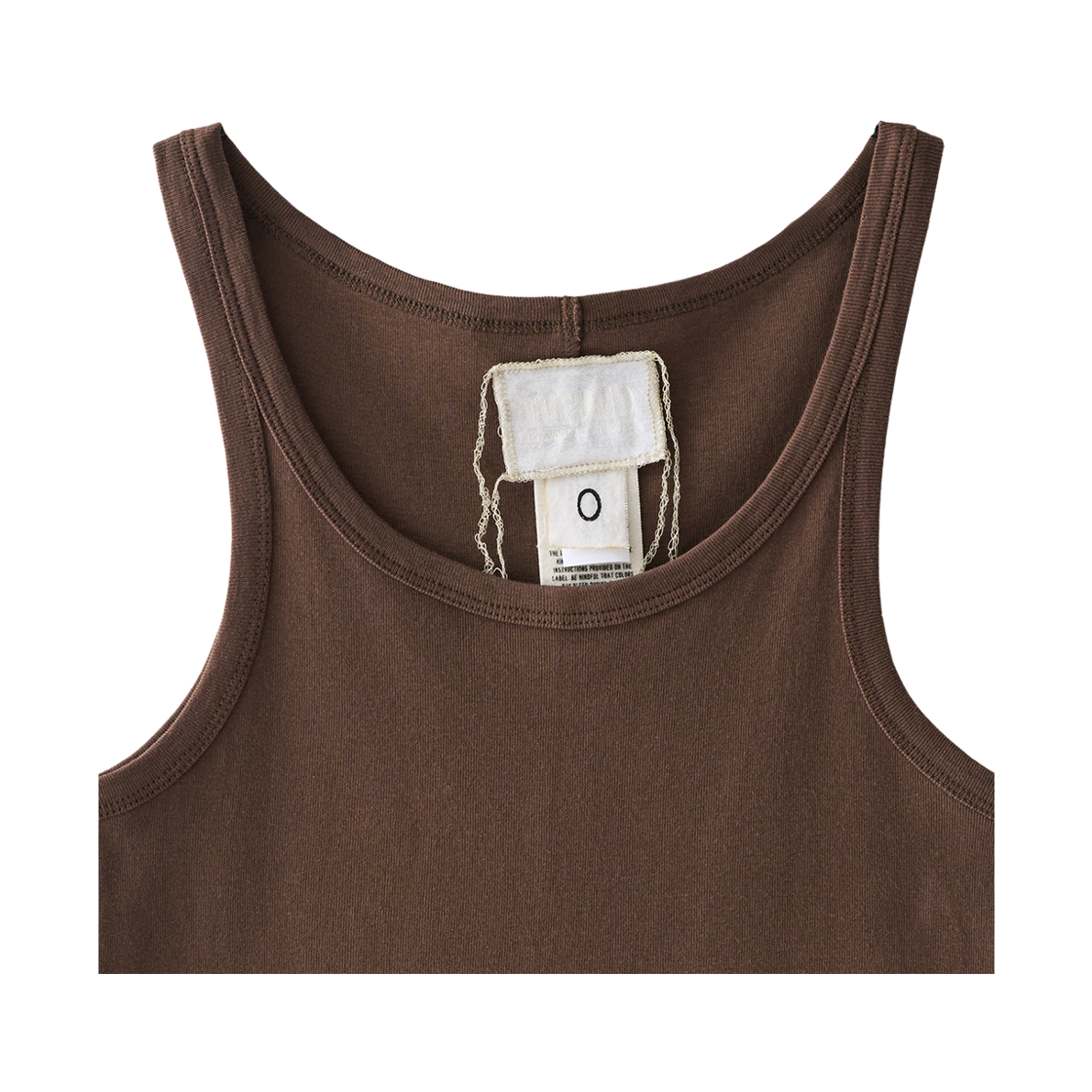 투위드 립 탱크탑나시 브라운(Tuewid Ribbed Sleeveless Tank Top In Taupe) - 4