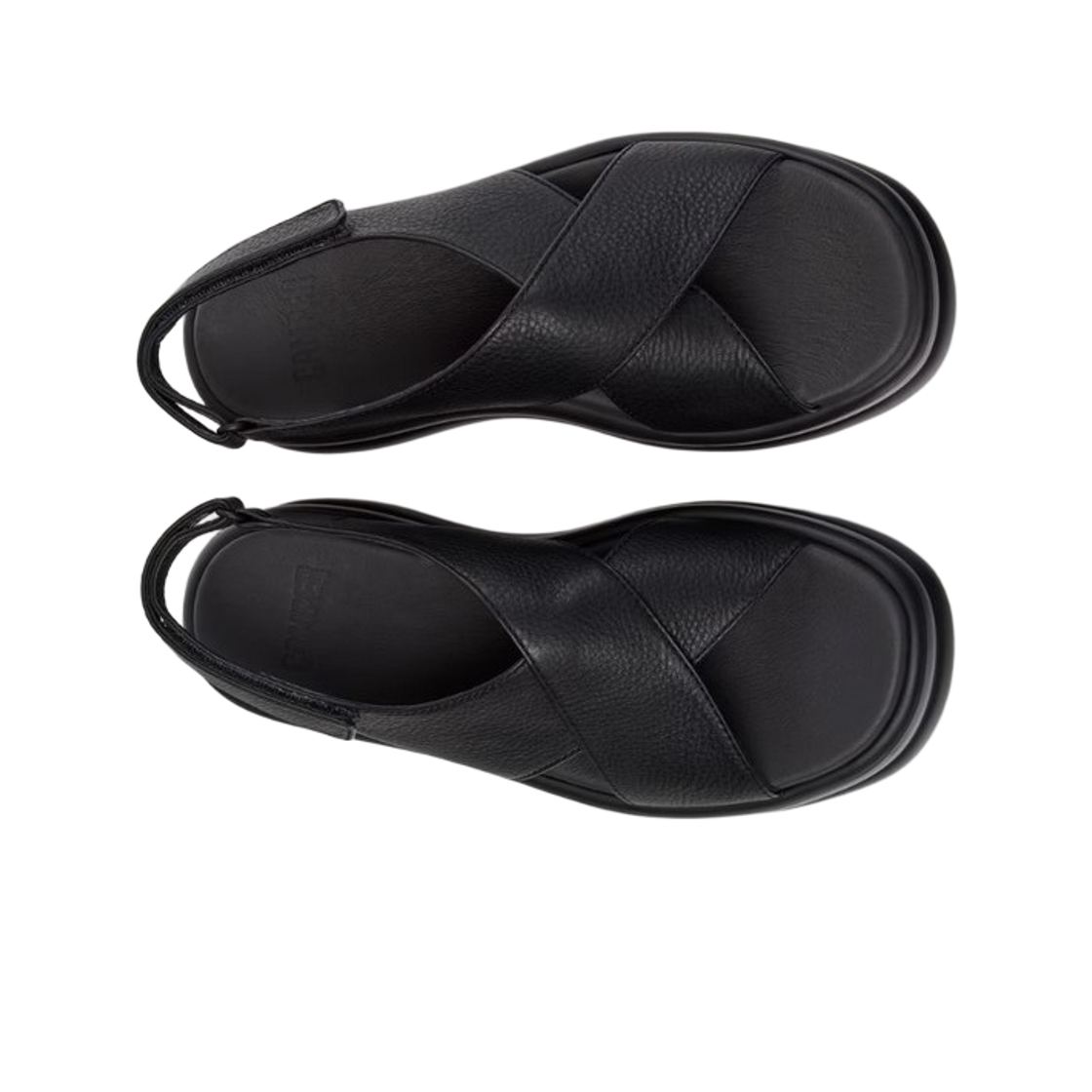 (W) 캠퍼 펠로타스 플로타 업 레더 샌들 블랙((W) Camper Pelotas Flota Up Leather Sandals Black) - 2