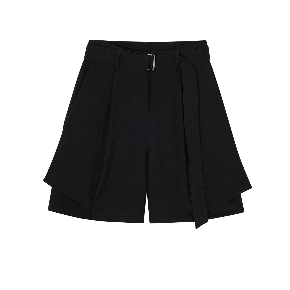 WI3PT766BK (W) SONGZIO COLLECTION Bias Drape Shorts Black