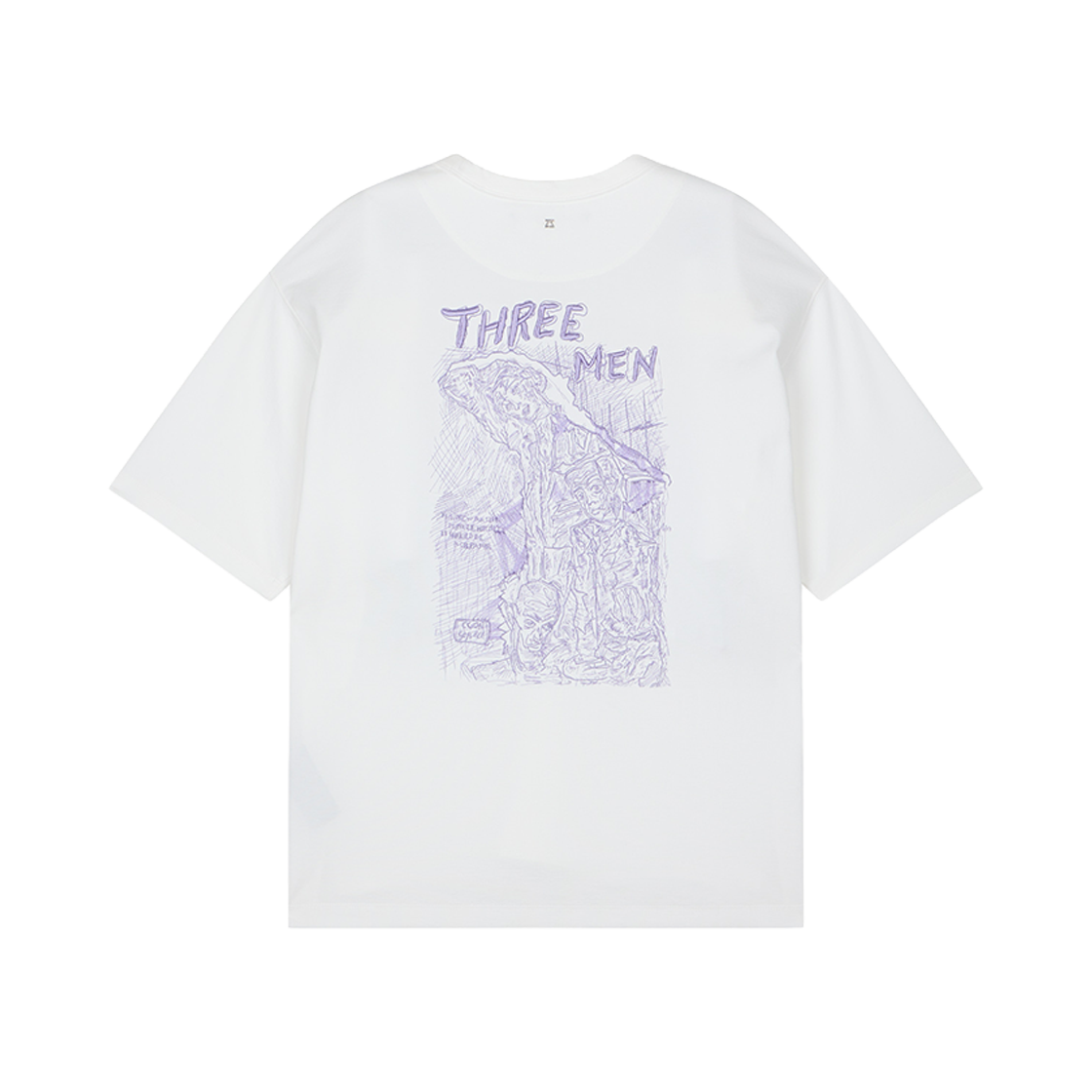 ZI3TS327WH ZIOSONGZIO Egon Schiele Embroidered T-Shirt White