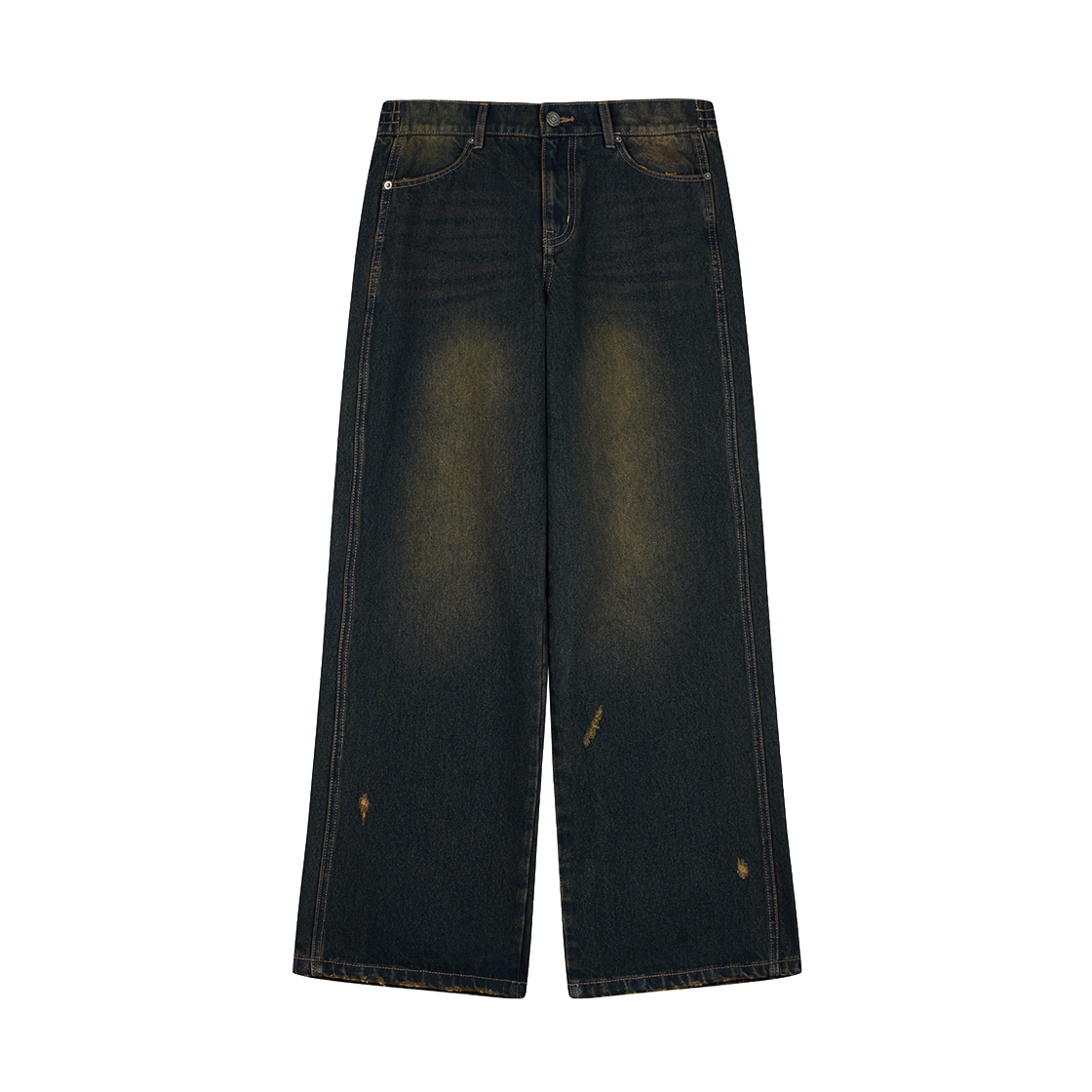 ZI2PT238GR ZIOSONGZIO Destroyed Denim Pants Green