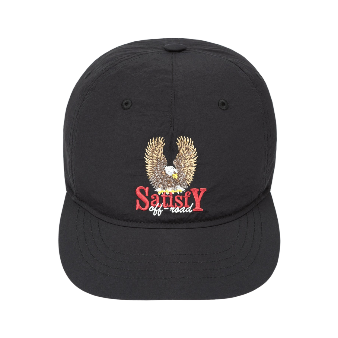 새티스파이 플라이트실크 5‑패널 핀치 캡 블랙(Satisfy Flitesilk 5‑Panel Pinch Cap Black)