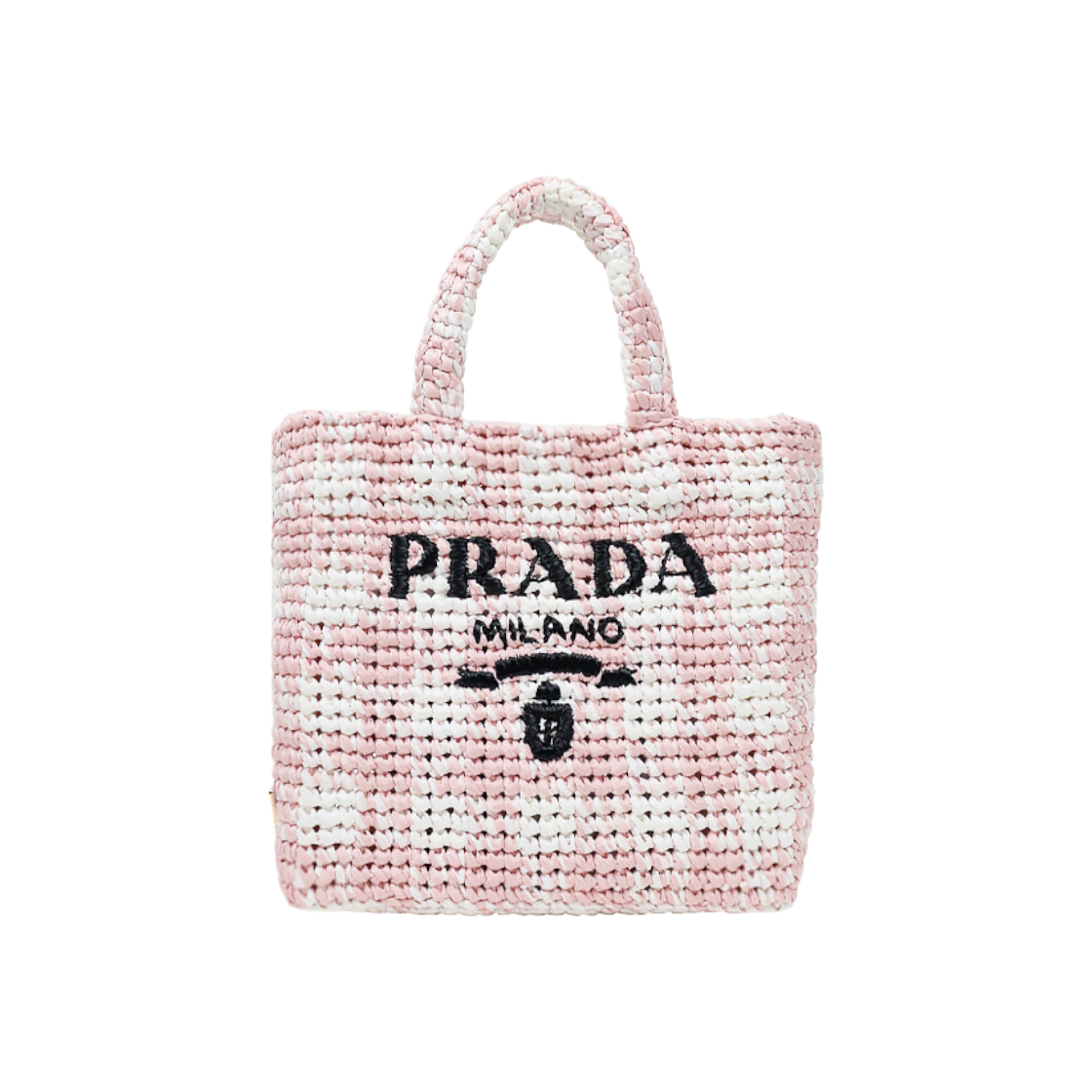 프라다 핑크 라피아 토트백 C-A59782(Prada Pink Raffia Tote Bag C-A59782)