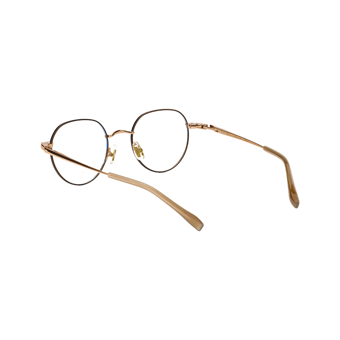 테츠오아이웨어 하나 메탈테 C2 브라운 & 로즈 골드(TETSUO EYEWEAR Hana C2 Brown & Rose gold) - 3