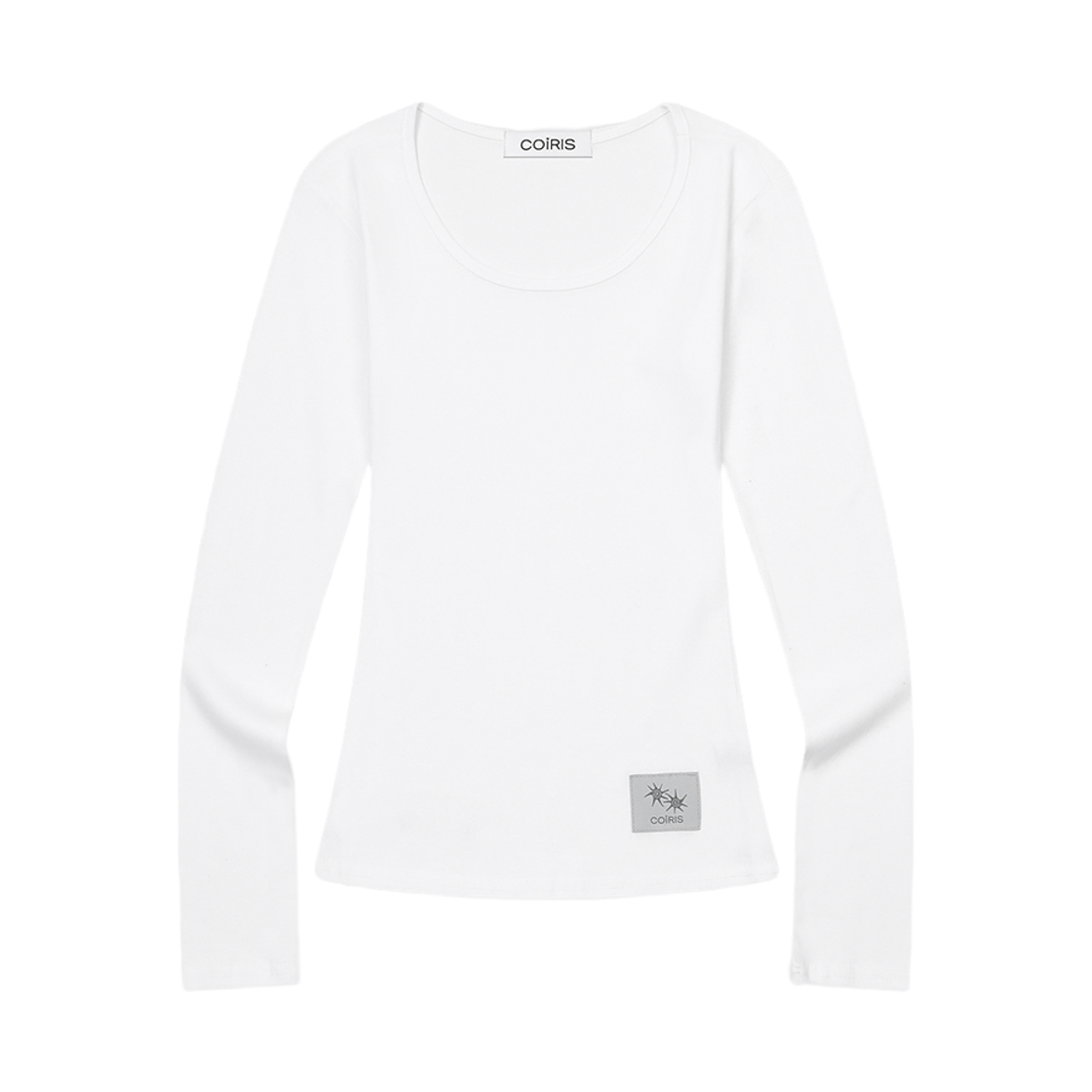 C-P00000BO Coiris Delki Midi Long Sleeve T White