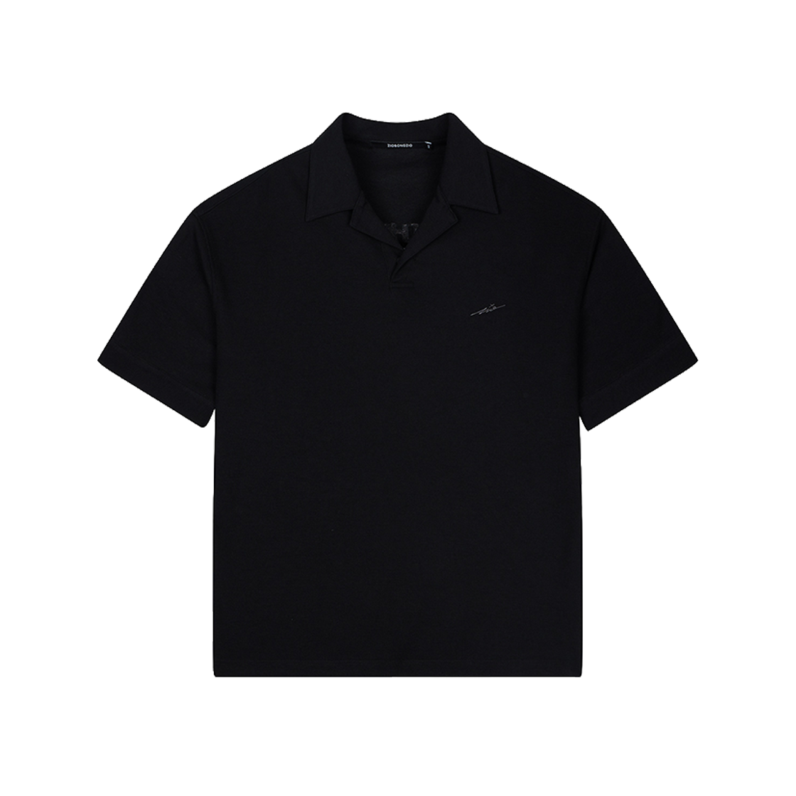 지오송지오 다다이즘 오픈 카라 티셔츠 블랙 ZI3TS311BK(ZIOSONGZIO Dadaism Open COLLARED T-Shirts Black) - 2