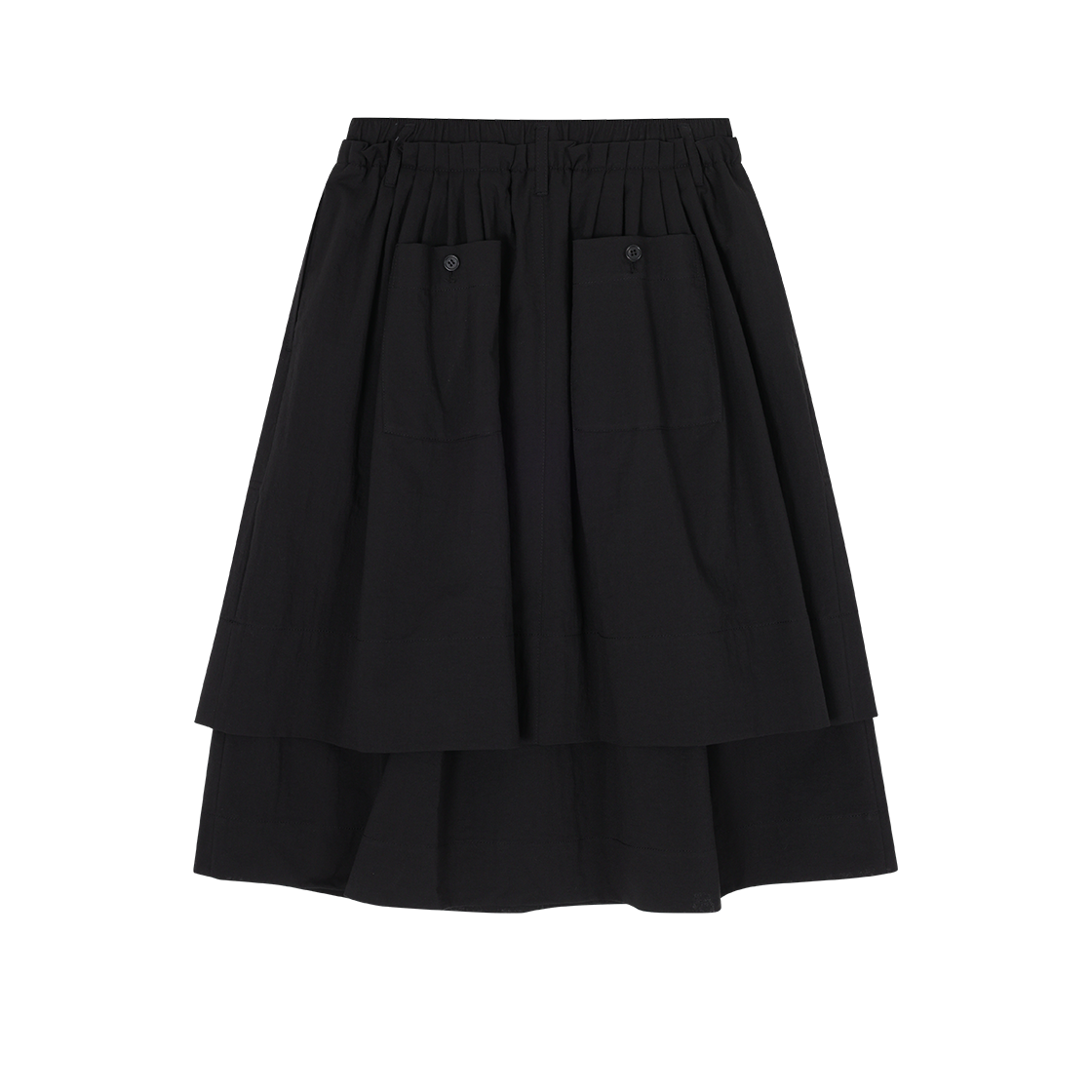 (W) 송지오 컬렉션 고스트 폴드 스커트 블랙((W) SONGZIO COLLECTION Ghostfold Skirt Black) - 2