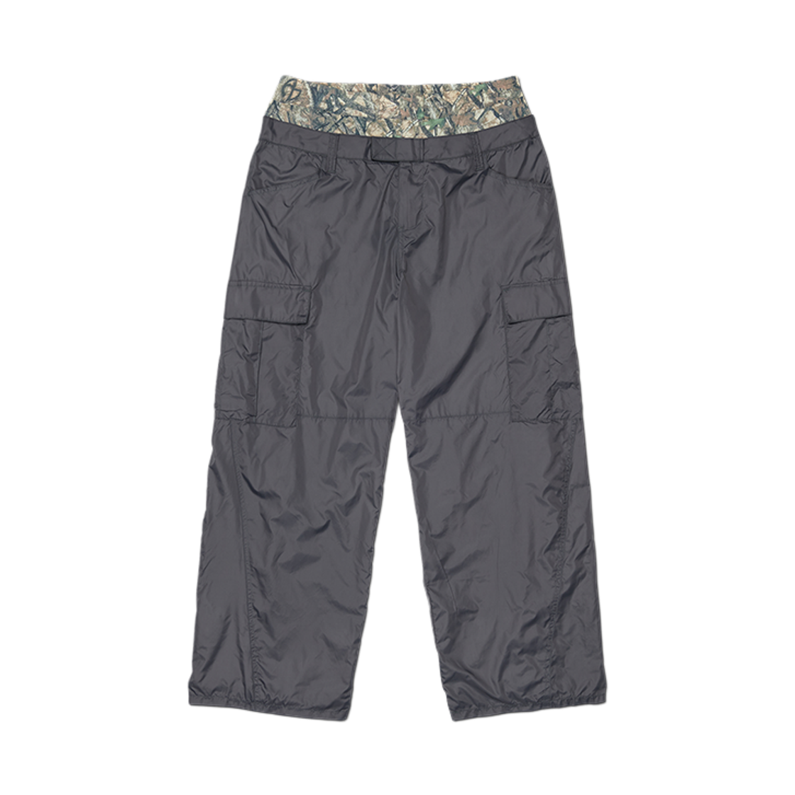 NMSS62PT05CHA NOMANUAL Nature Camo Layered Pants Charcoal