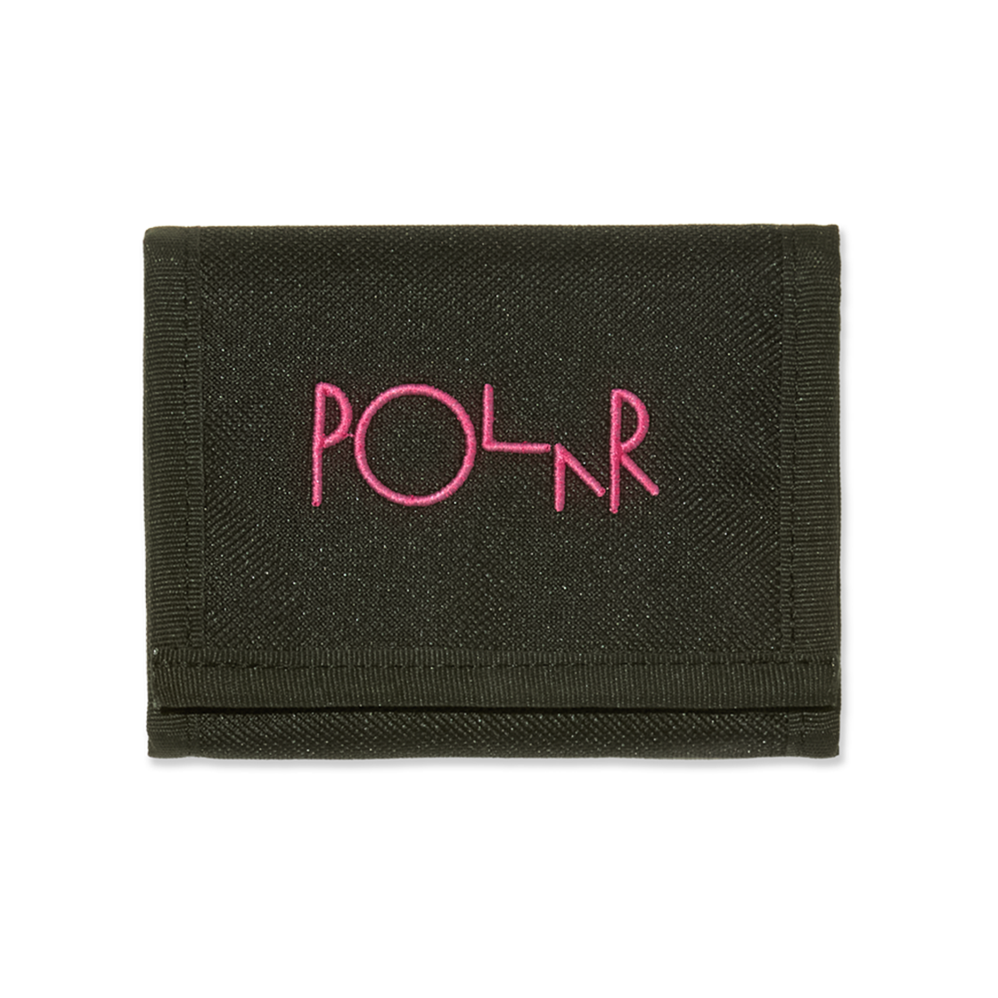 P000BLQS Polar Skate Co. Key Wallet Script Logo Black/Pink
