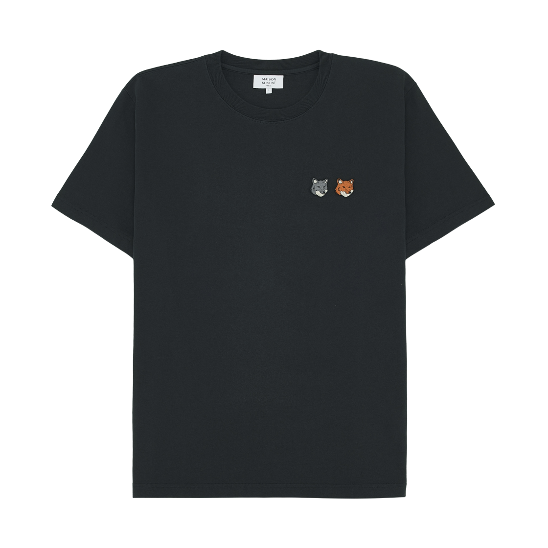 메종 키츠네 더블 볼드 폭스 헤드 컴포트 티셔츠 앤트러사이트(Maison Kitsune Double Bold Fox Head Comfort T-Shirt Anthracite)