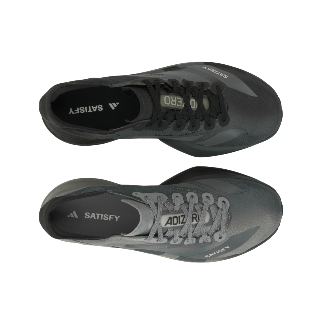 아디다스 x 새티스파이 아디제로 아디오스 프로 4 코어 블랙 그레이 파이브(Adidas x Satisfy Adizero Adios Pro 4 Core Black Grey Five) - 5