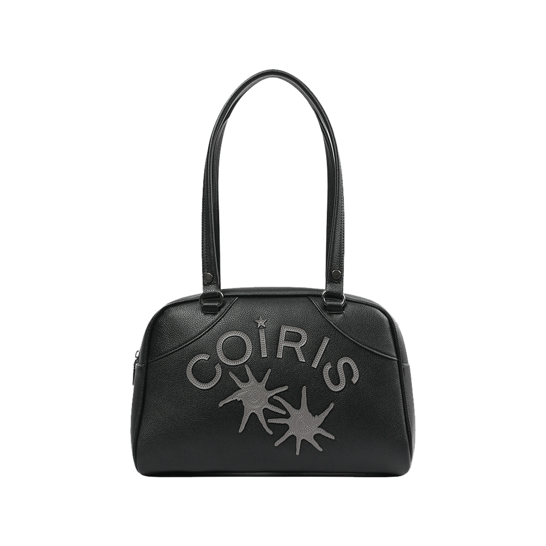 C-P00000IC Coiris Rodic Leather Patchwork Bowling Bag Black