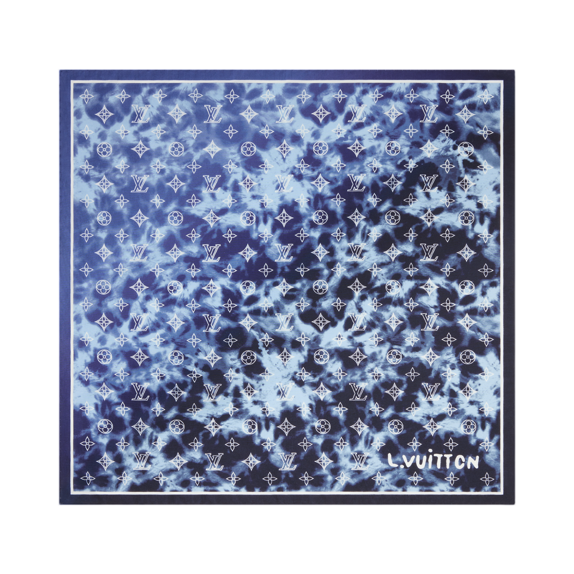 M98242 Louis Vuitton Monogram Blast Blend Bandana Navy