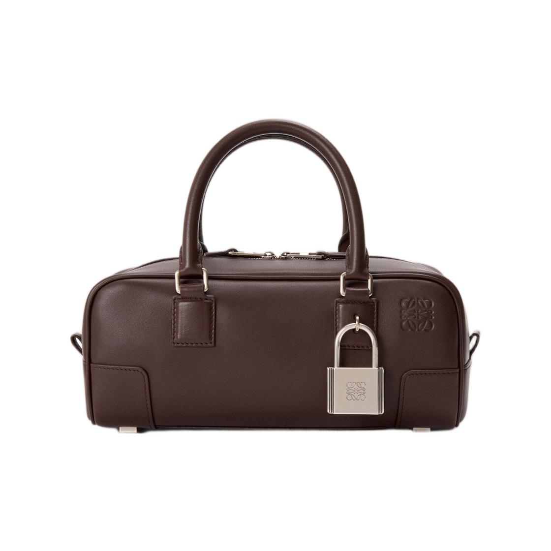 로에베 아마조나 23 크롭 백 샤이니 카프스킨 다크 체스트넛(Loewe Amazona 23 Cropped Bag in Shiny Calfskin Dark Chestnut)
