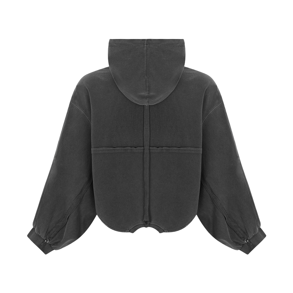 [프리오더] 써저리 리메이크 드롭넥 후디 차콜([프리오더] Surgery Remake Dropped Neck Hoodie Charcoal) - 2