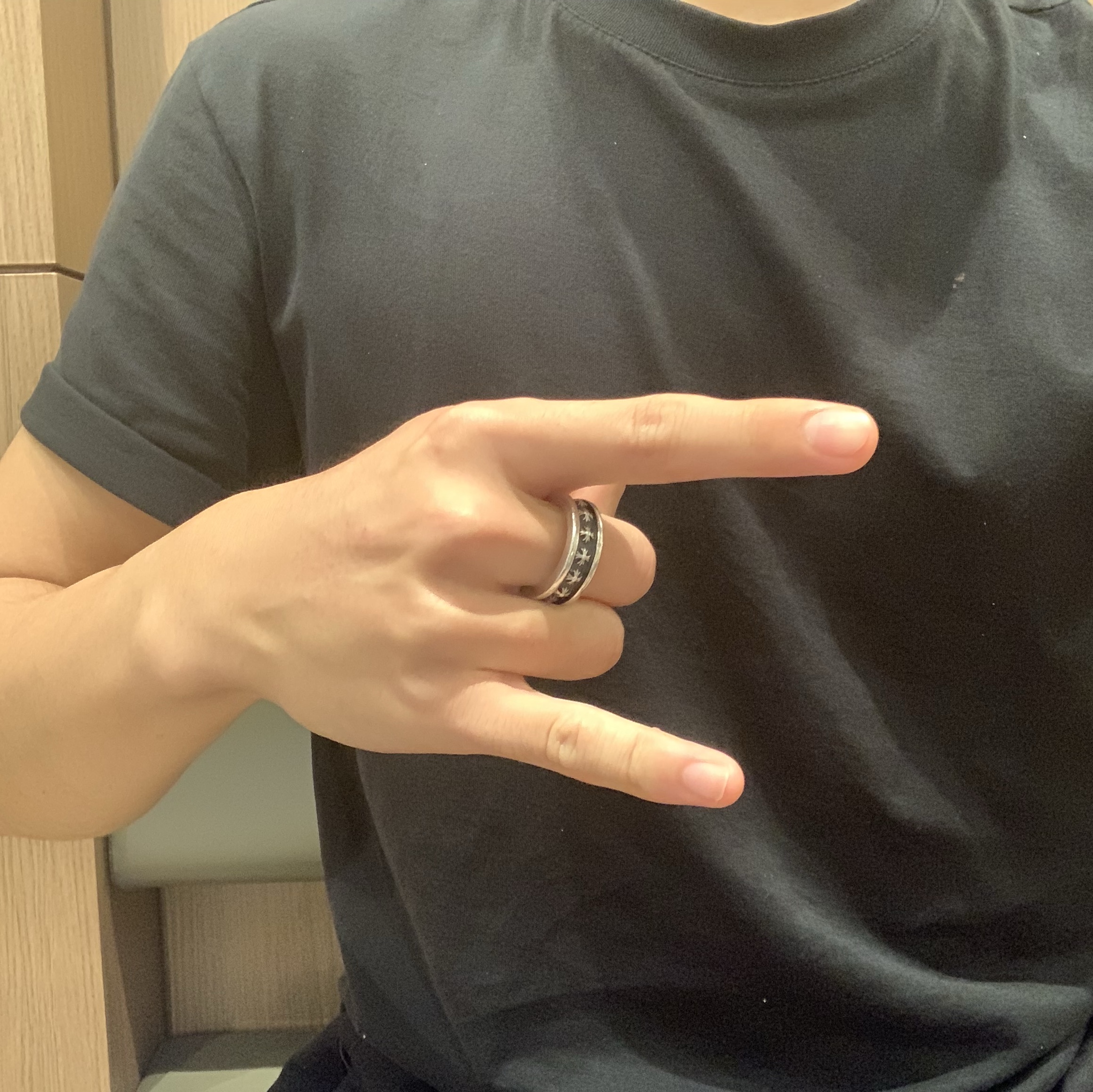 Hansroom Chrome Hearts  CH Mini Plus Ring 착용 스타일