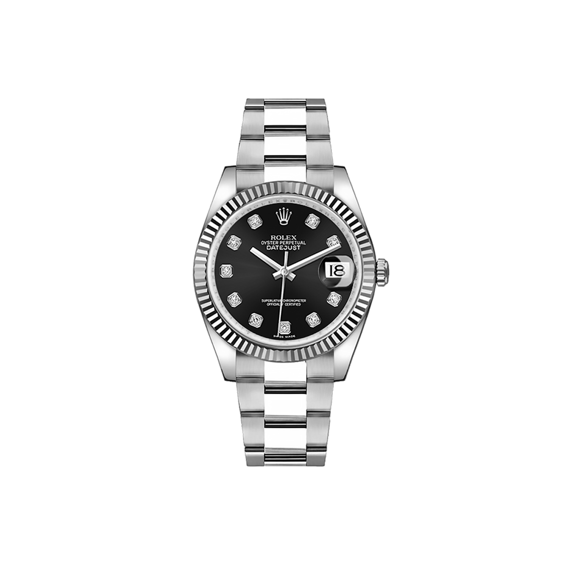 IT5PS4SIER2J Rolex Datejust 116234 Black 10P Oyster No. 8021