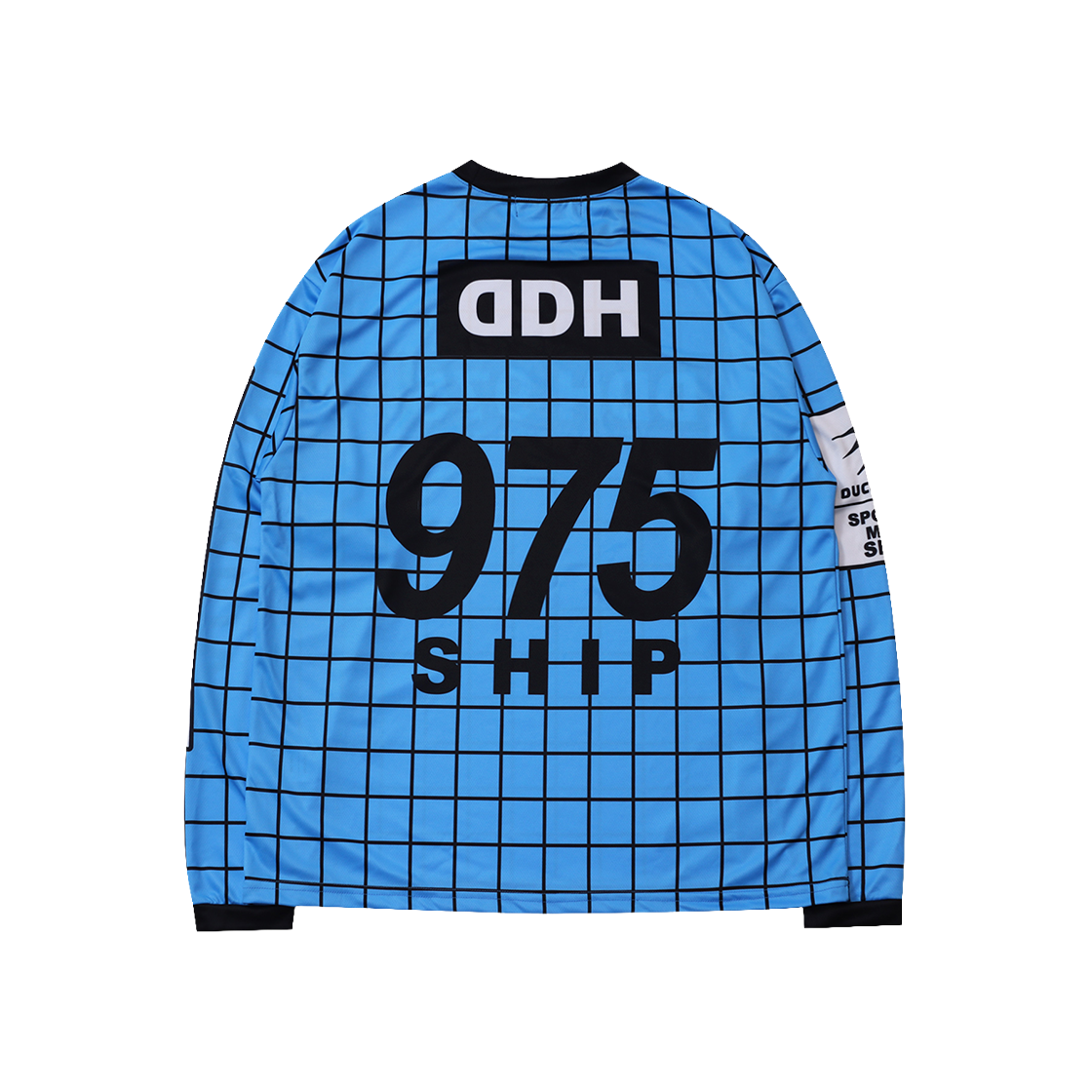덕다이브 그리드 레이싱 오버핏 롱슬리브 블루(DUCKDIVE Grid Racing Oversized Long Sleeve Blue) - 2
