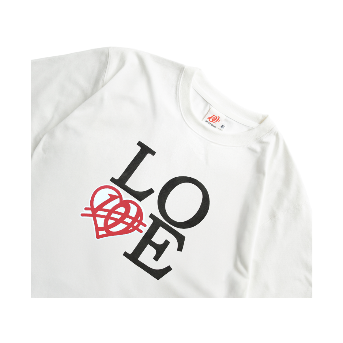위얼드월드 빅 러브 하프 티셔츠 화이트(Weirdworld We World Big Love Half T-shirt White) - 3