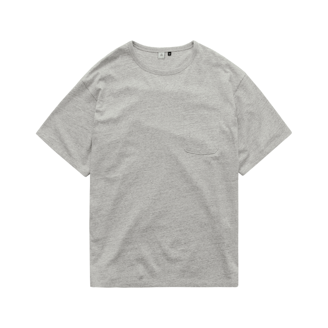 폴리테루 텐지쿠 포켓 티셔츠 멜란지 그레이(Polyteru Tenjiku Pocket T-Shirt Melange Gray)