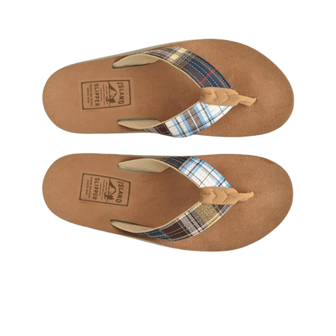 아일랜드 슬리퍼 마드라스 덱 슬라이드 탄 마드라스(Island Slipper Madras Deck Slide Tan Madras) - 2