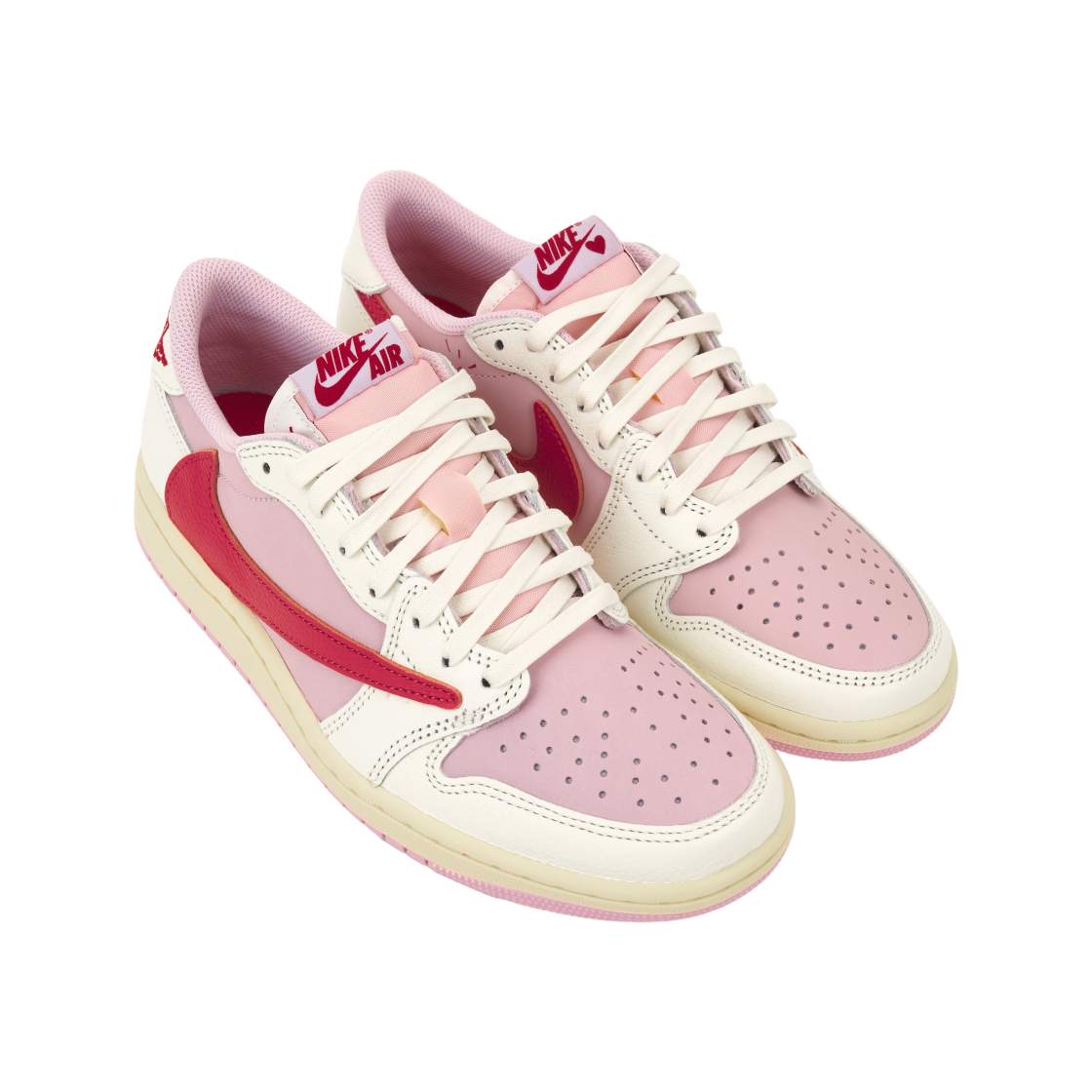 조던 1 x 트래비스 스캇 레트로 로우 OG SP 세일 트로피컬 핑크(Jordan 1 x Travis Scott Retro Low OG SP Sail Tropical Pink) - 4