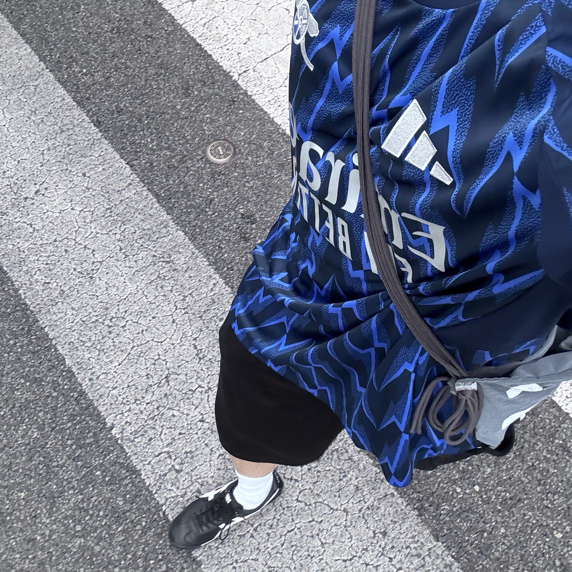 Adidas Arsenal 2025/26 Away Jersey Blue - KR Sizing (Non Marking Ver.) 착용 스타일 - 3