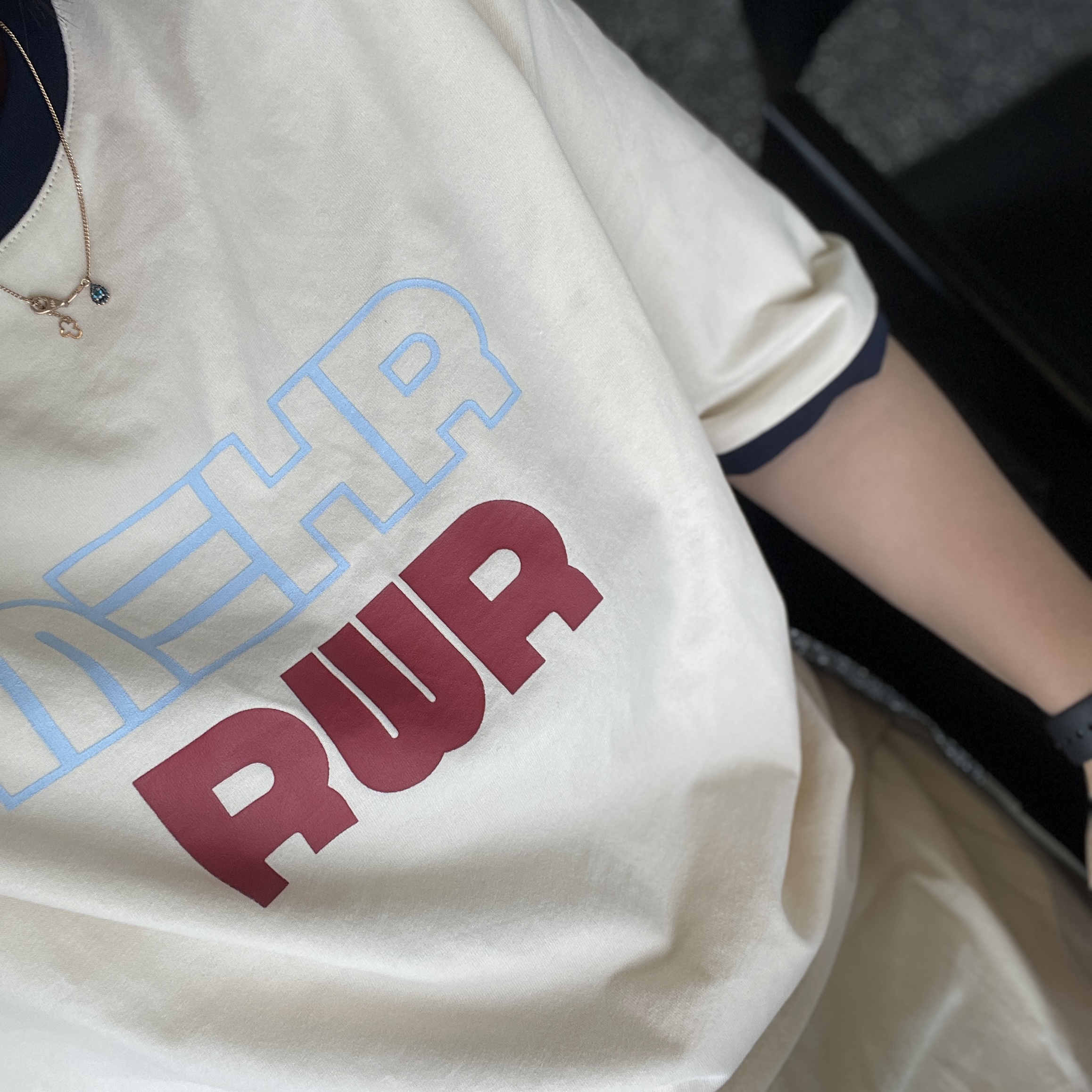 [KREAM 단독] RWR x MEHR Ringer T-Shirt Cream 착용 스타일