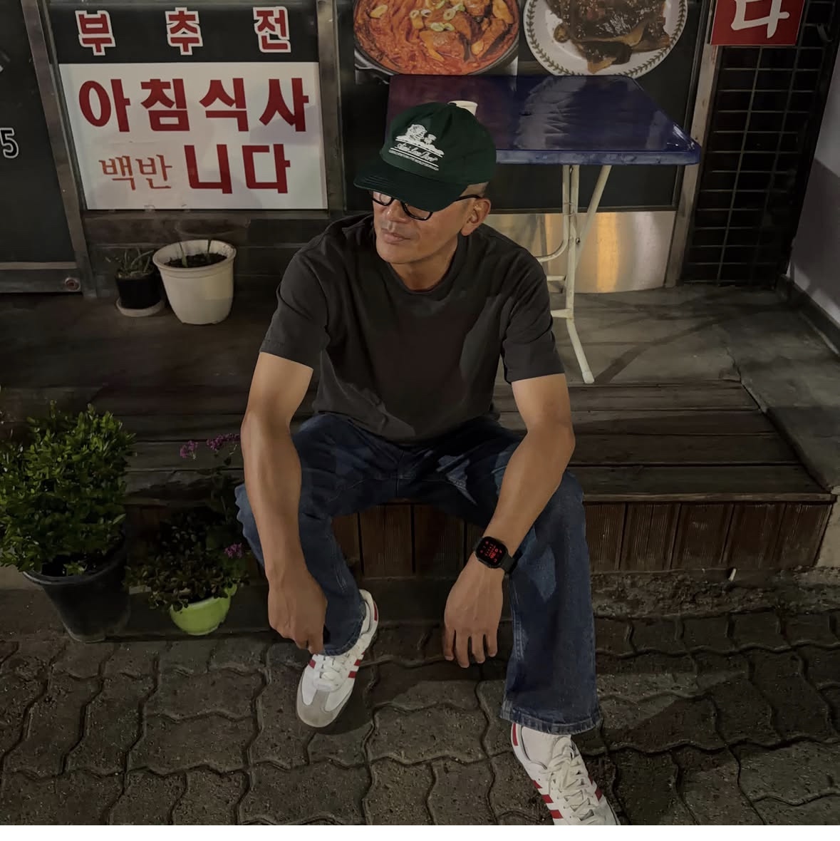 Aime Leon Dore Unisphere Hat Botanical Green 착용 스타일