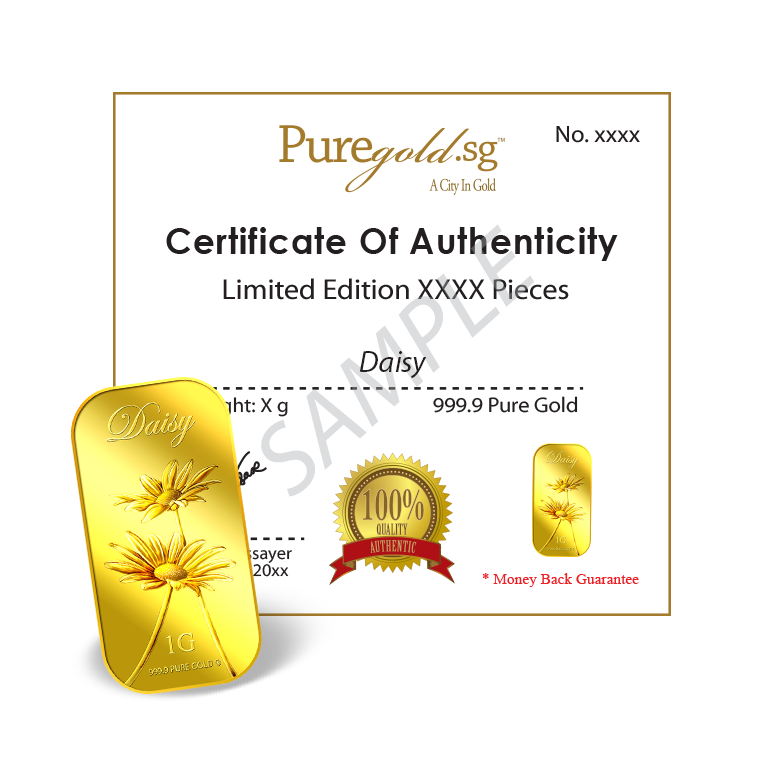 퓨어골드 24K 순금 싱가폴 프리미엄 골드바 1g 데이지(puregoldsg Daisy 1G Gold Bar) - 4