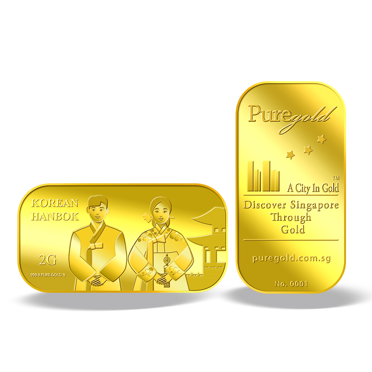 퓨어골드 24K 순금 싱가폴 프리미엄 골드바 2g 한복(puregoldsg Korean Hanbok 2G Gold Bar) - 2