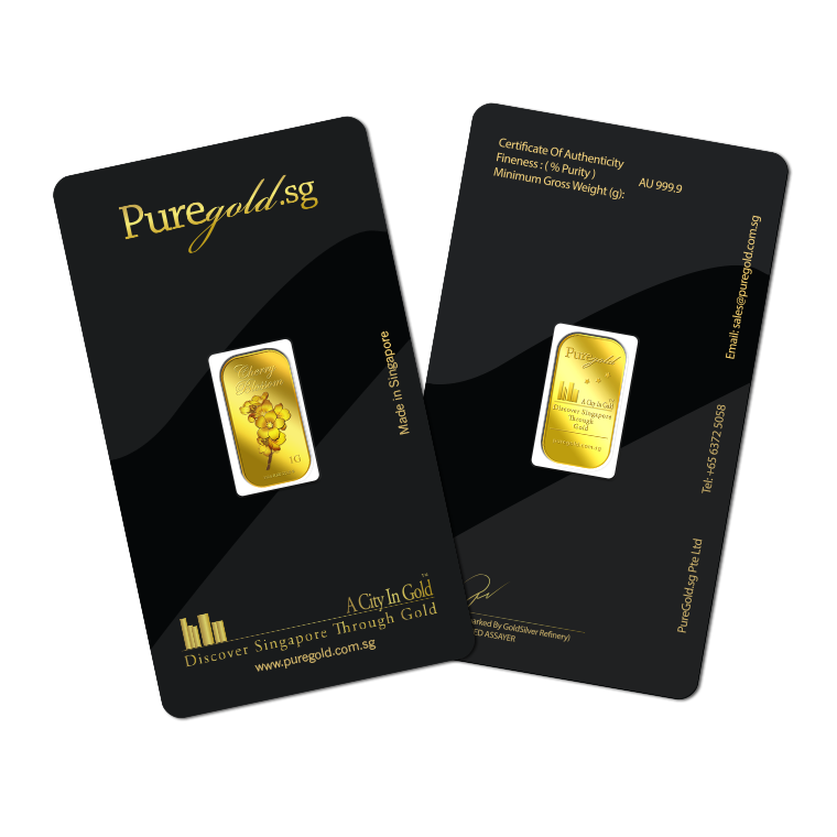 퓨어골드 24K 순금 싱가폴 프리미엄 골드바 1g 벚꽃(puregoldsg Cherry Blossom 1G Gold Bar) - 6