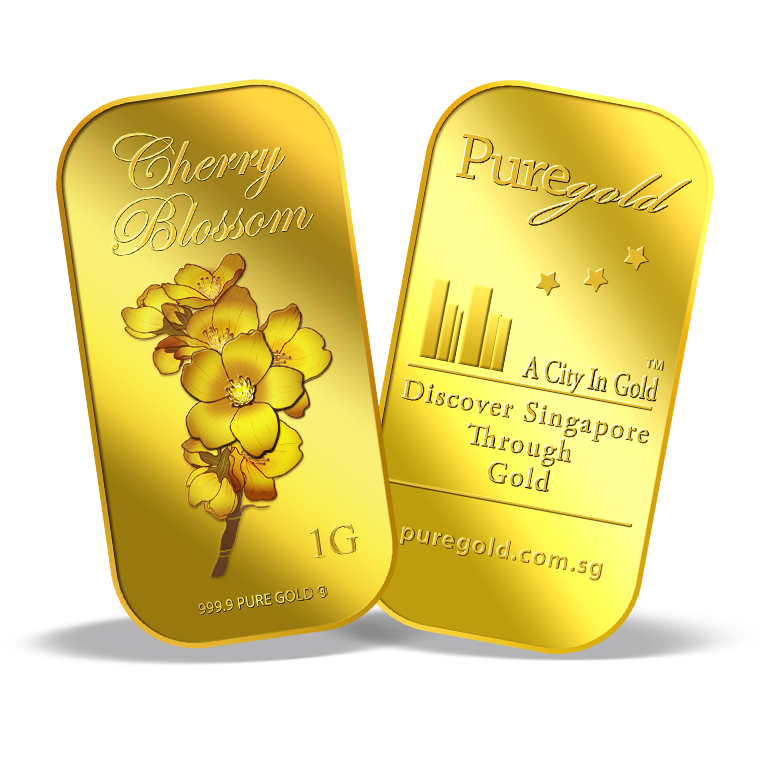 퓨어골드 24K 순금 싱가폴 프리미엄 골드바 1g 벚꽃(puregoldsg Cherry Blossom 1G Gold Bar) - 2