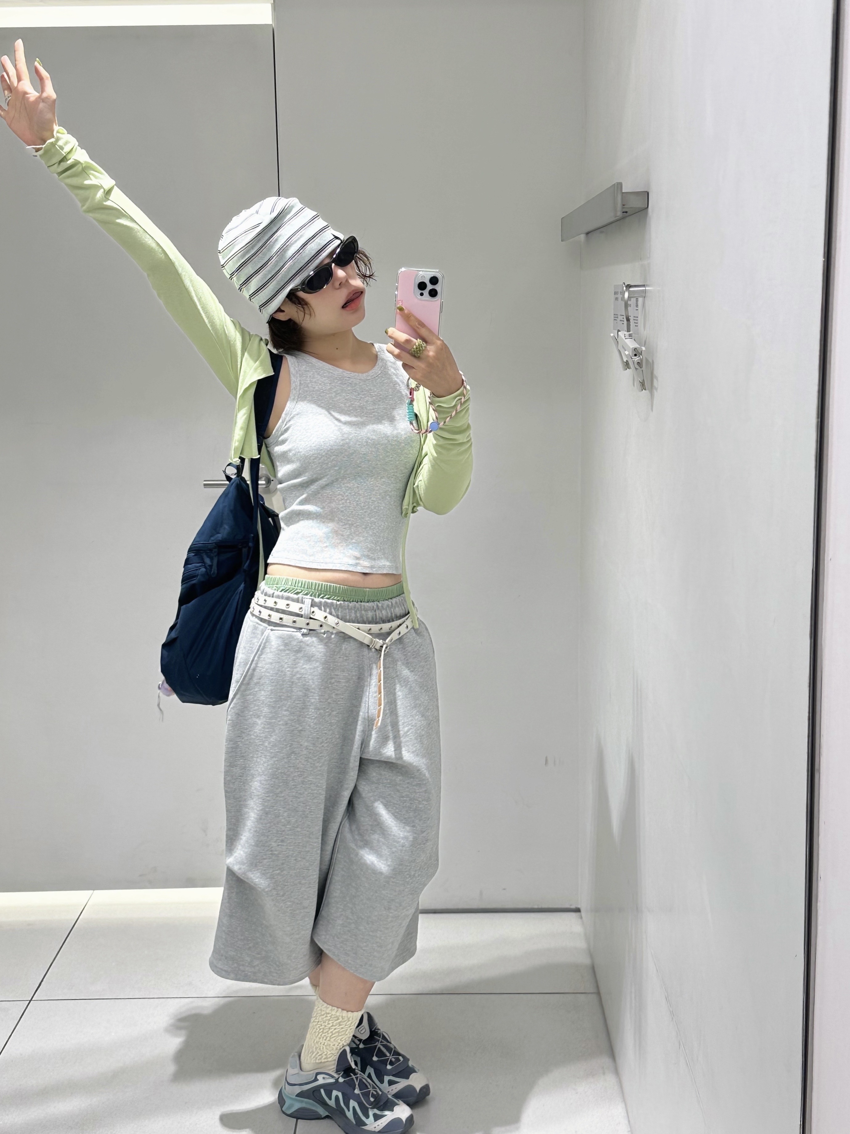 Not New nn Label Stripe Beanie Mint, Arc'teryx Heliad 15 Backpack Nightscape 착용 스타일 - 2